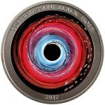 Niue Island SUPERMASSIVE BLACK HOLE $2 Silver Coin 2017 Antique and Proof finish Concave depth 1 oz